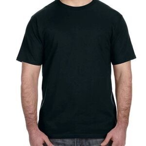 Anvil Men's basic black tshirt BUNDLE OF FOUR